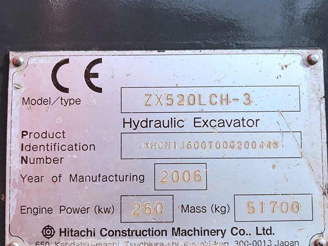 Hitachi ZX520LCH-3 